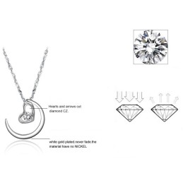 Komplett In Spezifikationen Weibliche Platin Beschichtung Titan Halskette Mit Strass