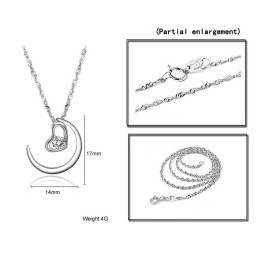 Komplett In Spezifikationen Weibliche Platin Beschichtung Titan Halskette Mit Strass