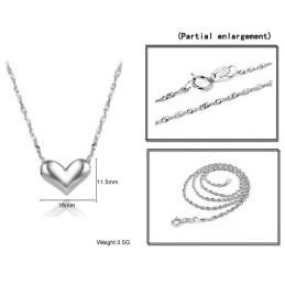 Ausgezeichnete Qualität Weibliche Sweetheart Platin Platinierung Titan Halskette