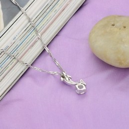 Qualität Und Quantität Gesichert Weibliche Delphin Form Platin Beschichtung Titan Halskette Mit Diamant