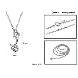 Qualität Und Quantität Gesichert Weibliche Delphin Form Platin Beschichtung Titan Halskette Mit Diamant