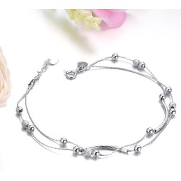 Hochwertiges Fußkettchen Aus Platiniertem Titan Für Damen