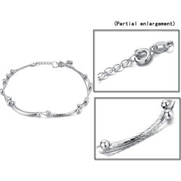 Hochwertiges Fußkettchen Aus Platiniertem Titan Für Damen