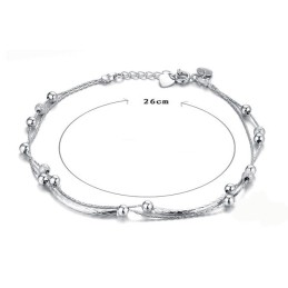 Hochwertiges Fußkettchen Aus Platiniertem Titan Für Damen