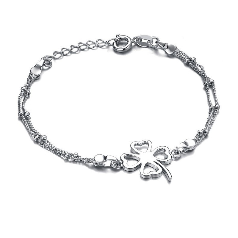 Qualität Und Quantität Gesichert Weibliche Kleeblatt Form Platin Platinierung Titan Fußkettchen Qualität Und Quantität Gesichert Weibliche Kleeblatt Form Platin Platinierung Titan Fußkettchen