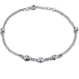 Hochwertiges Fußkettchen Aus Platiniertem Titan In Fischform Für Frauen