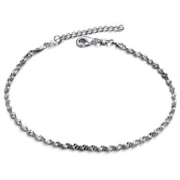 Weltweit Bekanntes Fußkettchen Aus Platiniertem Titan Für Damen