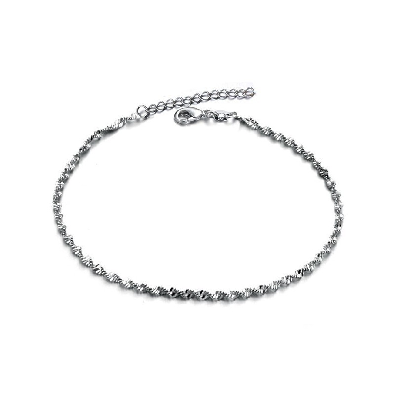 Weltweit Bekanntes Fußkettchen Aus Platiniertem Titan Für Damen Weltweit Bekanntes Fußkettchen Aus Platiniertem Titan Für Damen