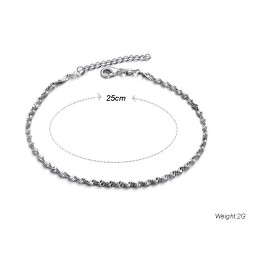 Weltweit Bekanntes Fußkettchen Aus Platiniertem Titan Für Damen