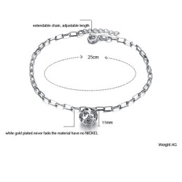 Qualität Und Quantität Gesichert Weibliche Hohlkugelform Platin Platinierung Titan Fußkettchen