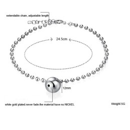 Zuverlässiges, Hochwertiges Fußkettchen Aus Platiniertem Titan Für Damen