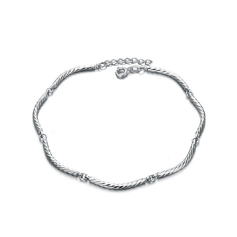 Hochwertiges Fußkettchen Aus Platiniertem Titan Für Damen In Rollenform Hochwertiges Fußkettchen Aus Platiniertem Titan Für Damen In Rollenform