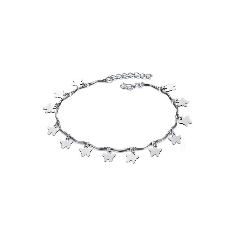 Zuverlässiger Ruf Weibliche Schmetterlingsform Platiniertes Titan Fußkettchen Zuverlässiger Ruf Weibliche Schmetterlingsform Platiniertes Titan Fußkettchen