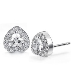 Um Im In- Und Ausland Ein Hohes Ansehen Zu Genießen Weibliche Platinierte Titanohrringe Mit Diamant