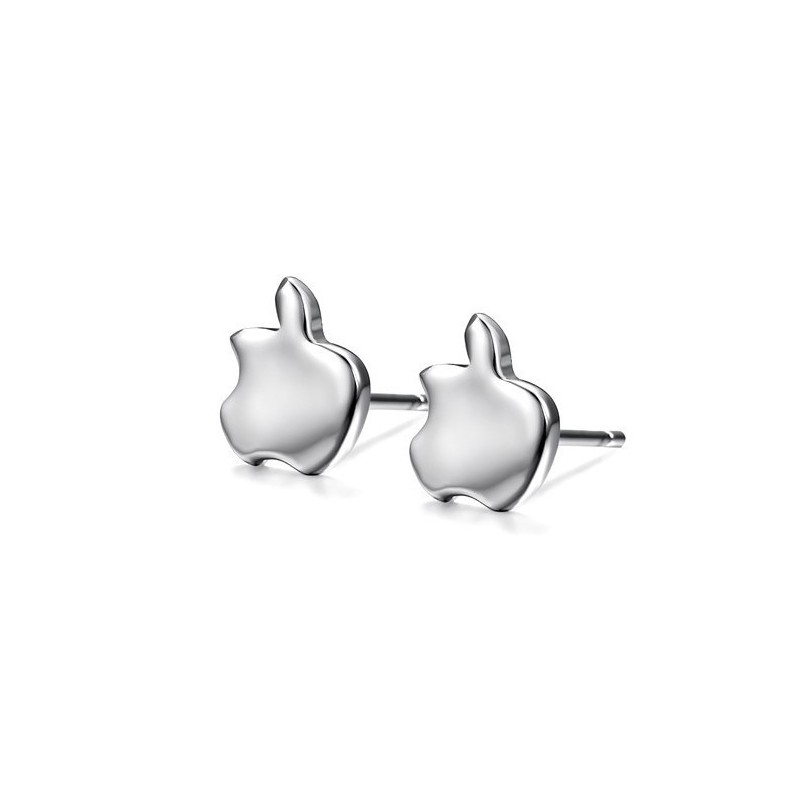 Einfach Zu Verwendende Weibliche Ohrringe In Apfelform Aus Platiniertem Titan Einfach Zu Verwendende Weibliche Ohrringe In Apfelform Aus Platiniertem Titan