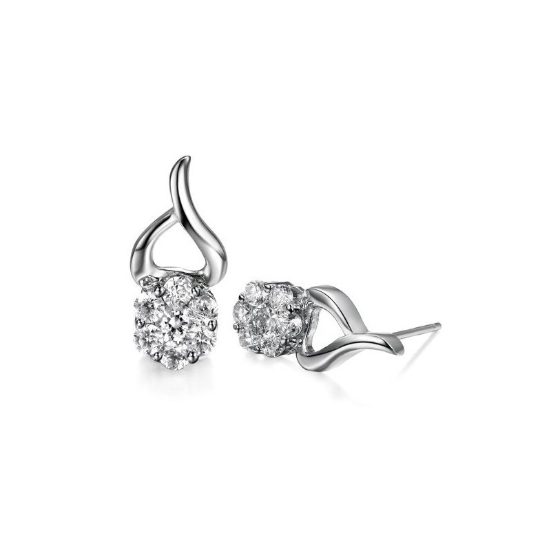 Weltweit Gut Verkaufte, Allergiefreie Titanohrringe Aus Platin Mit Diamanten Für Damen Weltweit Gut Verkaufte, Allergiefreie Titanohrringe Aus Platin Mit Diamanten Für Damen