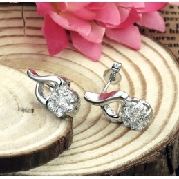 Weltweit Gut Verkaufte, Allergiefreie Titanohrringe Aus Platin Mit Diamanten Für Damen