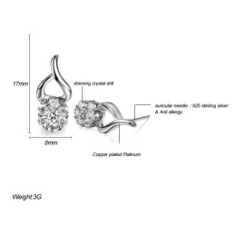 Weltweit Gut Verkaufte, Allergiefreie Titanohrringe Aus Platin Mit Diamanten Für Damen