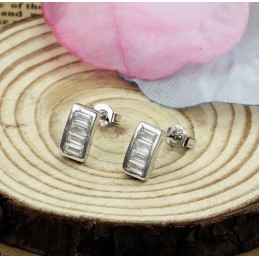Hochwertige Damen-Titan-Ohrringe Mit Platinbeschichtung Und Diamant