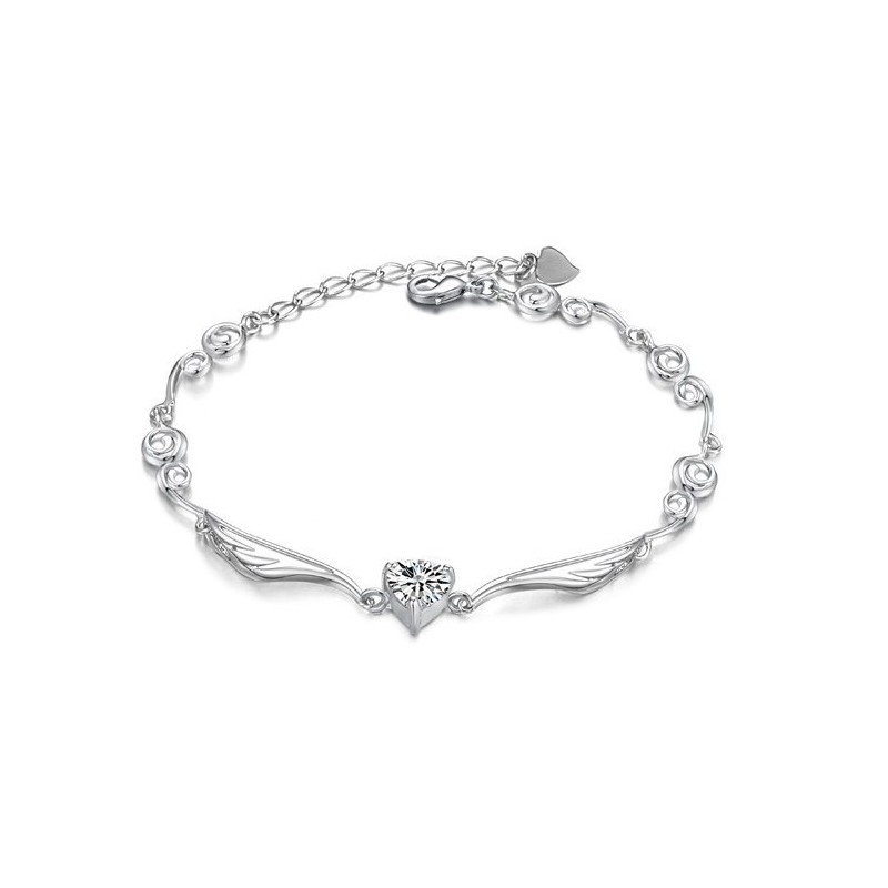 Hochwertiges Damen-Titan-Armband Mit Platinbeschichtung Und Strass Hochwertiges Damen-Titan-Armband Mit Platinbeschichtung Und Strass