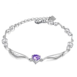 Hochwertiges Damen-Titan-Armband Mit Platinbeschichtung Und Strass