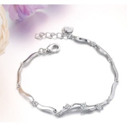 Platiniertes Titanarmband Für Damen Von Zuverlässiger Qualität
