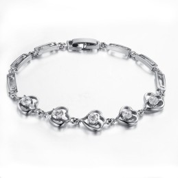 Qualität Und Quantität Gesichert Weibliche Platin Plating Titan Armband Mit Diamant