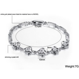 Qualität Und Quantität Gesichert Weibliche Platin Plating Titan Armband Mit Diamant