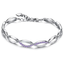 Komplett In Spezifikationen Weibliche Platin Beschichtung Titan Armband Mit Diamant