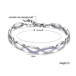 Komplett In Spezifikationen Weibliche Platin Beschichtung Titan Armband Mit Diamant