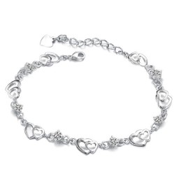 Einfach Zu Verwendendes Weibliches Sweetheart-Armband Aus Platiniertem Titan