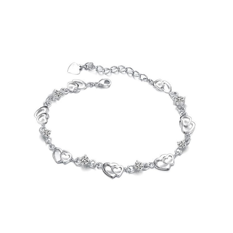 Einfach Zu Verwendendes Weibliches Sweetheart-Armband Aus Platiniertem Titan Einfach Zu Verwendendes Weibliches Sweetheart-Armband Aus Platiniertem Titan