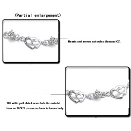 Einfach Zu Verwendendes Weibliches Sweetheart-Armband Aus Platiniertem Titan