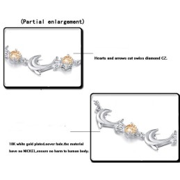 Qualität Und Quantität Gesichert Weibliche Delphin Form Platin Platinierung Titan Armband Mit Kristall