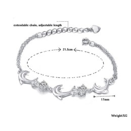 Qualität Und Quantität Gesichert Weibliche Delphin Form Platin Platinierung Titan Armband Mit Kristall