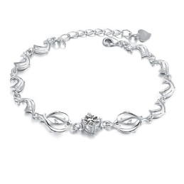 Die Königin Der Qualität Weibliches Delfin-Förmiges Platin-Beschichtetes Titan-Armband