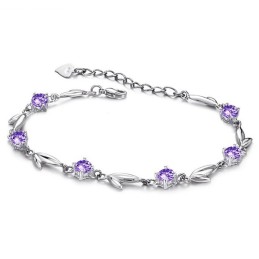 Weltweit Bekanntes Damenarmband Aus Violettem Platiniertem Titan Mit Diamant