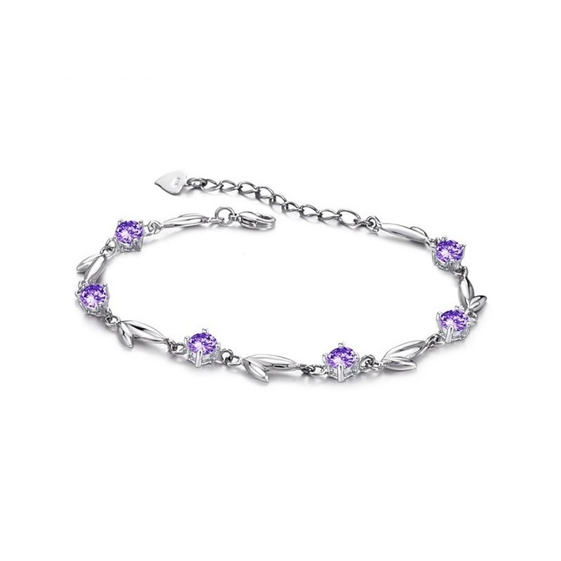 Weltweit Bekanntes Damenarmband Aus Violettem Platiniertem Titan Mit Diamant Weltweit Bekanntes Damenarmband Aus Violettem Platiniertem Titan Mit Diamant