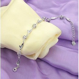 Weltweit Bekanntes Damenarmband Aus Violettem Platiniertem Titan Mit Diamant