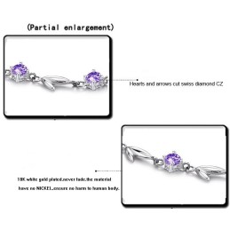 Weltweit Bekanntes Damenarmband Aus Violettem Platiniertem Titan Mit Diamant