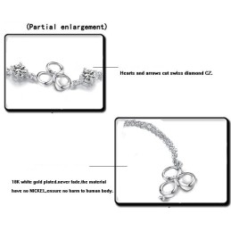 Hochwertiges Damen-Titanarmband Mit Platinbeschichtung Und Violettem Kristall
