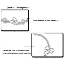 Hochwertiges Damen-Titanarmband Mit Platinbeschichtung Und Violettem Kristall