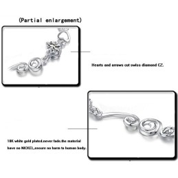 Hochwertiges Weibliches Lila Platiniertes Titanarmband Mit Diamant