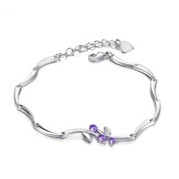 Zuverlässiges Qualitäts-Titanarmband Mit Platinbeschichtung Für Damen Mit Strass