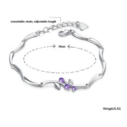 Zuverlässiges Qualitäts-Titanarmband Mit Platinbeschichtung Für Damen Mit Strass