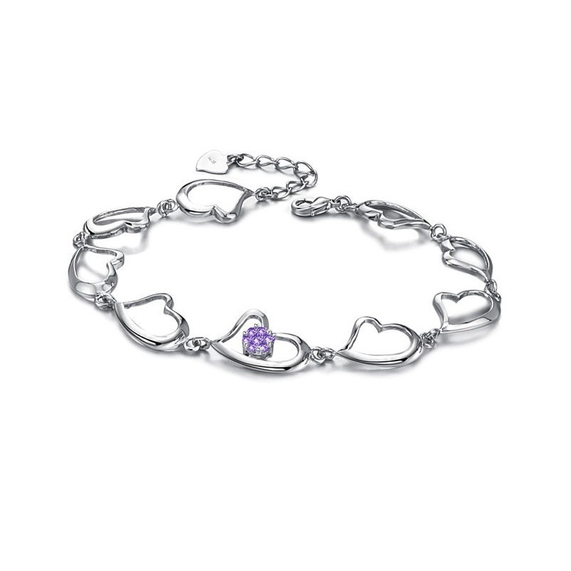 Hochwertiges Weibliches Sweetheart-Armband Aus Platiniertem Titan Mit Diamant Hochwertiges Weibliches Sweetheart-Armband Aus Platiniertem Titan Mit Diamant