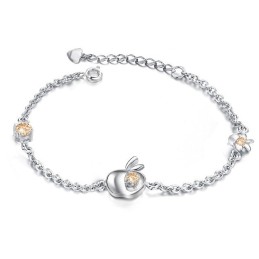 Zuverlässiger Ruf Weibliches Hohles Platin-Plattierungs-Titanarmband Mit Strass