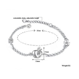 Zuverlässiger Ruf Weibliches Hohles Platin-Plattierungs-Titanarmband Mit Strass