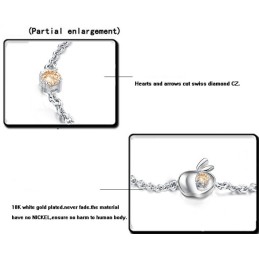 Zuverlässiger Ruf Weibliches Hohles Platin-Plattierungs-Titanarmband Mit Strass