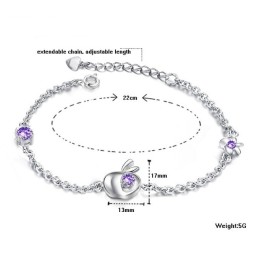 Zuverlässiger Ruf Weibliches Hohles Platin-Plattierungs-Titanarmband Mit Strass